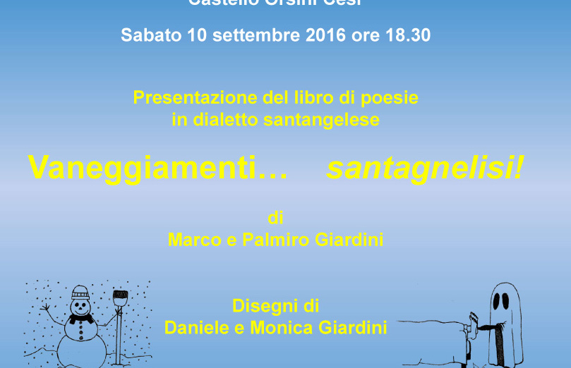 A Sant’Angelo sabato di cultura: presentazione del libro di poesie dialettali di Marco e Palmiro Giardini