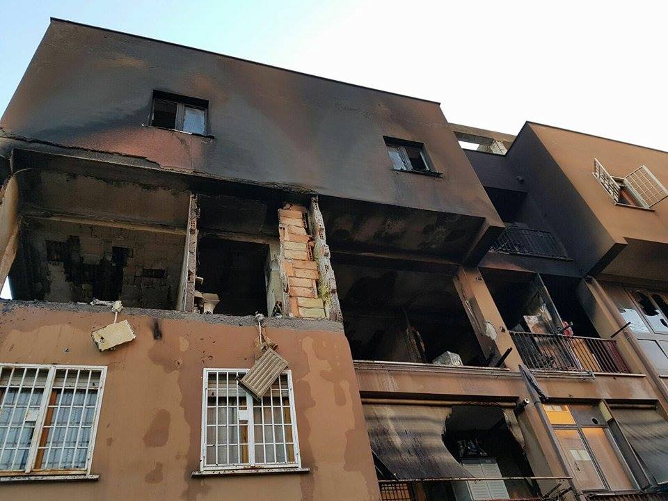 Mentana, un anno esatto dall’incendio di via Giolitti: inquilini ancora senza casa