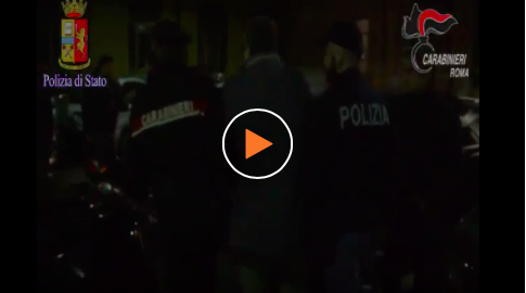 Rapina in banca a Villa Adriana, il video dell’operazione di polizia e carabinieri