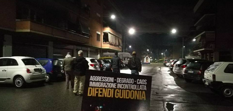 Guidonia, “passeggiata per la sicurezza” di Forza Nuova all’Albuccione: “Sarà contento Castorino, non ci fermiamo”