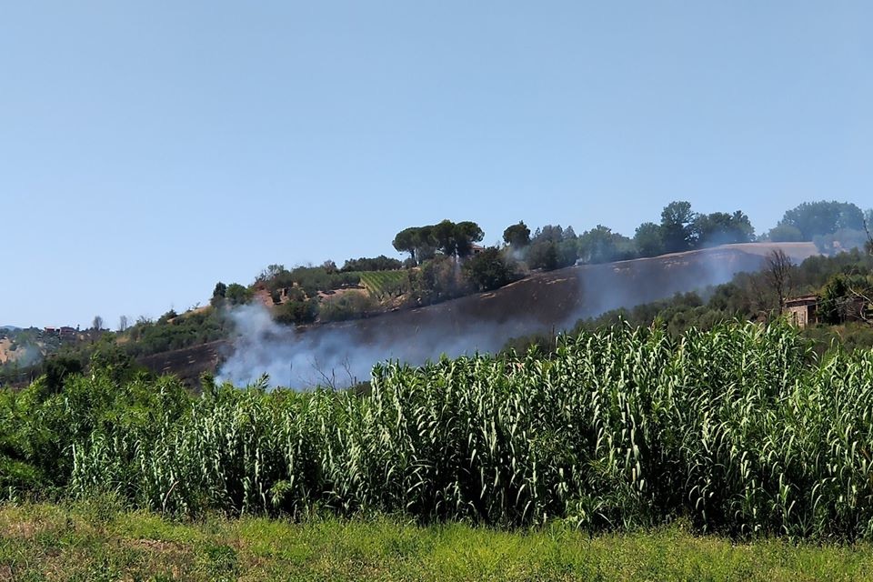 Incendio a Monterotondo in zona San Matteo