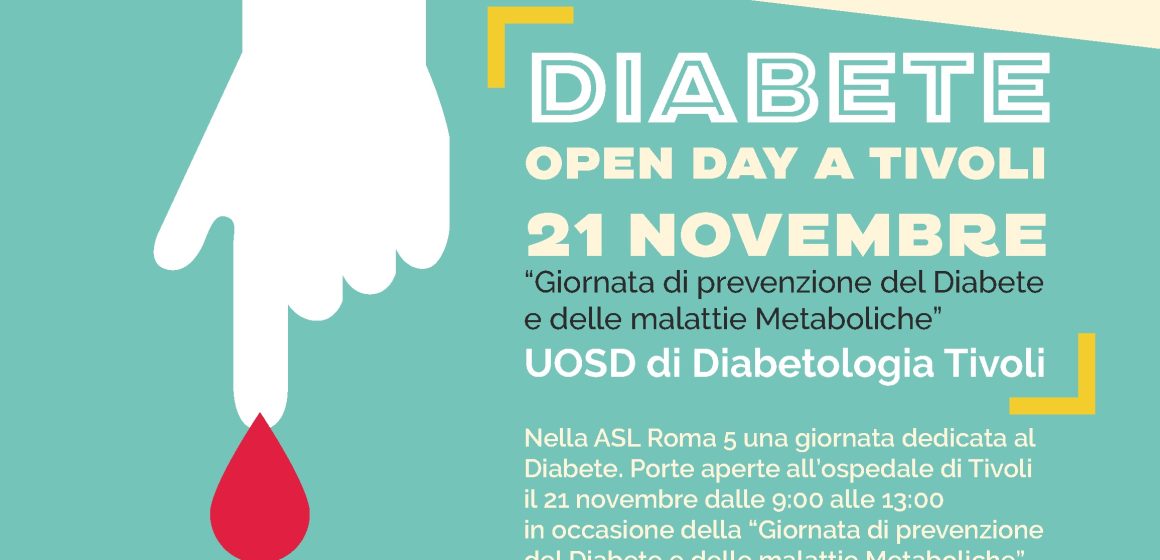 Diabete, open day a Tivoli
