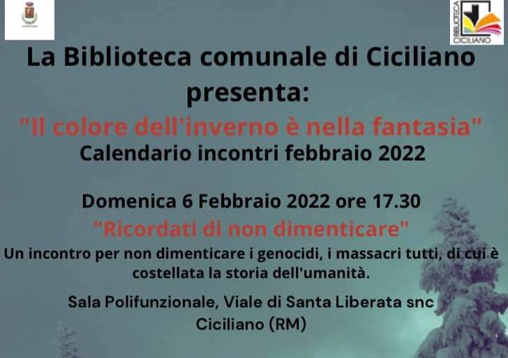 Grandi eventi e piccole biblioteche: febbraio da non perdere a Ciciliano
