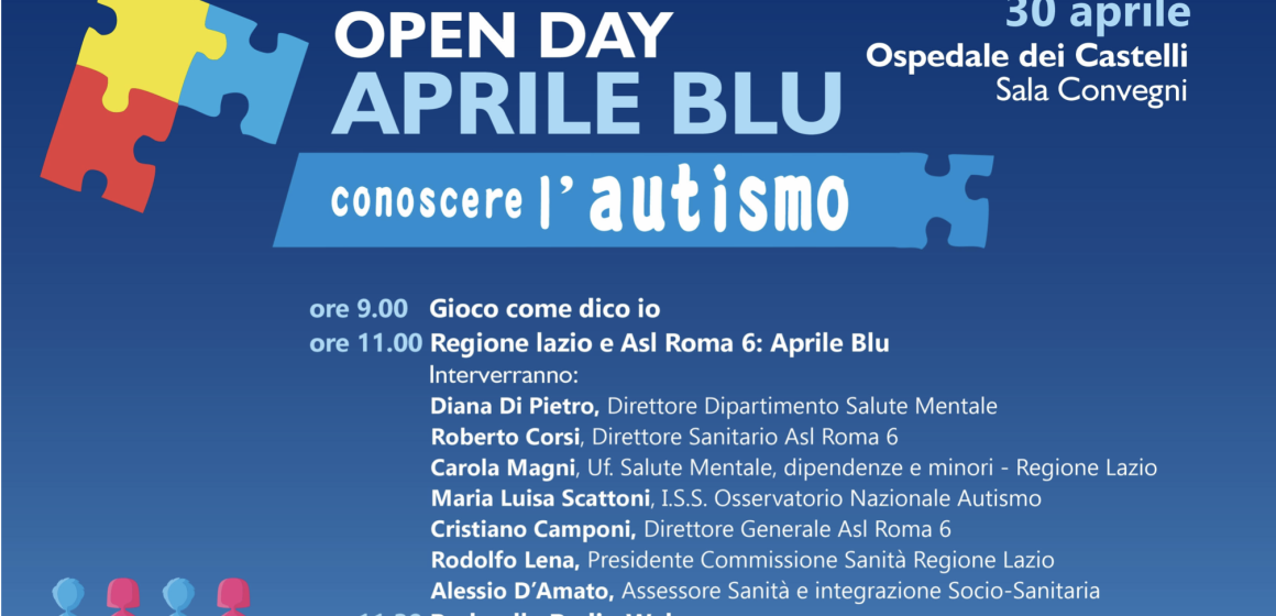 Aprile blu all’Ospedale dei Castelli: “Una luce speciale” sull’autismo