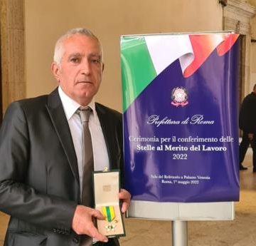 Tivoli, Giovanni Santolamazza è “Maestro del Lavoro”: prestigiosa onorificenza per il caposquadra delle Poste