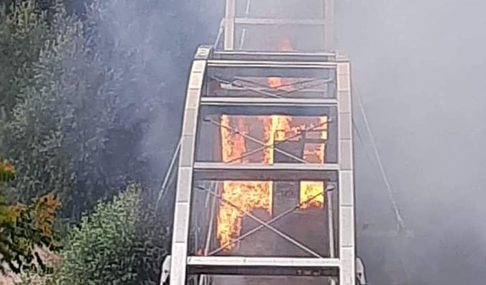 Tivoli, vasto incendio colpisce il Ponte della Pace